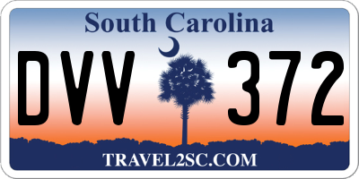 SC license plate DVV372