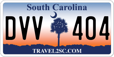 SC license plate DVV404