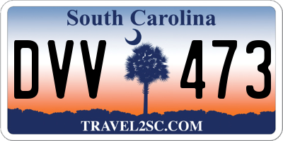 SC license plate DVV473