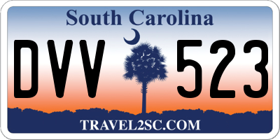 SC license plate DVV523