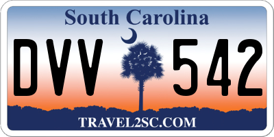 SC license plate DVV542