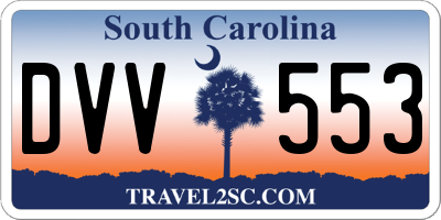 SC license plate DVV553