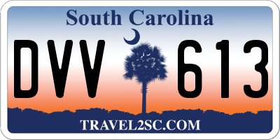 SC license plate DVV613