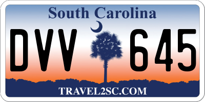SC license plate DVV645