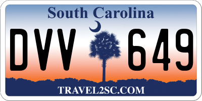 SC license plate DVV649