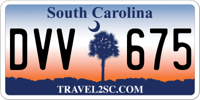 SC license plate DVV675
