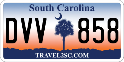 SC license plate DVV858