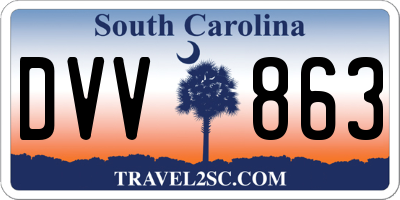 SC license plate DVV863