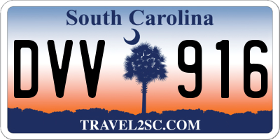 SC license plate DVV916