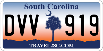 SC license plate DVV919