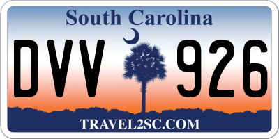 SC license plate DVV926