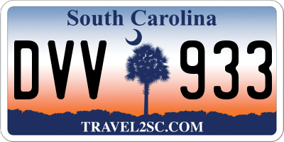 SC license plate DVV933