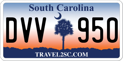 SC license plate DVV950
