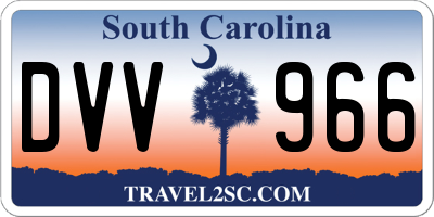 SC license plate DVV966