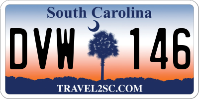 SC license plate DVW146