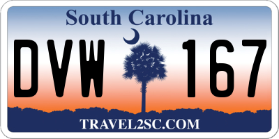SC license plate DVW167