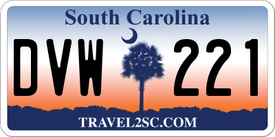 SC license plate DVW221