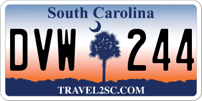 SC license plate DVW244