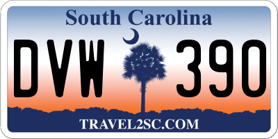 SC license plate DVW390