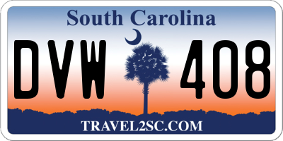 SC license plate DVW408