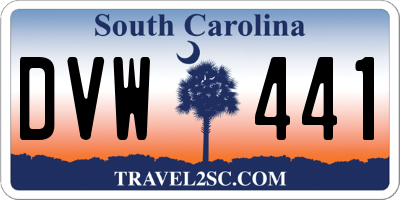 SC license plate DVW441