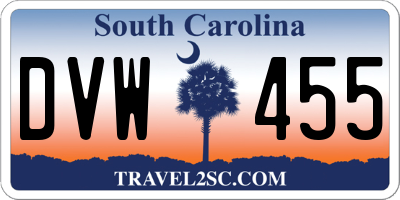 SC license plate DVW455