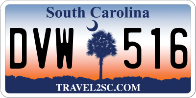 SC license plate DVW516