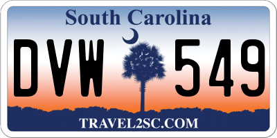 SC license plate DVW549