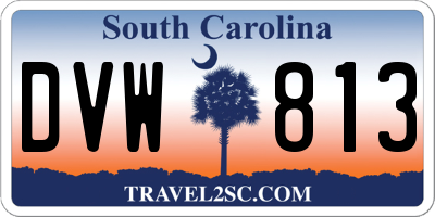 SC license plate DVW813