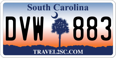 SC license plate DVW883