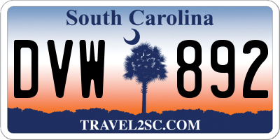 SC license plate DVW892
