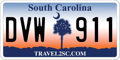 SC license plate DVW911