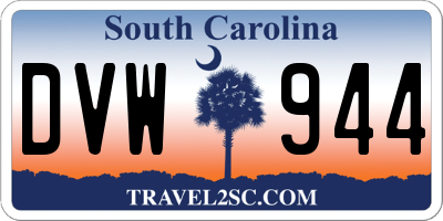 SC license plate DVW944