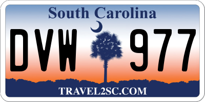SC license plate DVW977