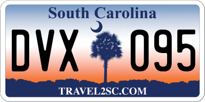 SC license plate DVX095