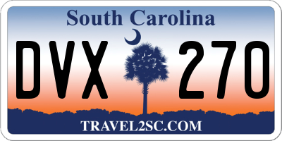 SC license plate DVX270