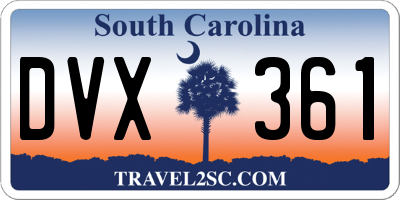 SC license plate DVX361