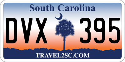 SC license plate DVX395
