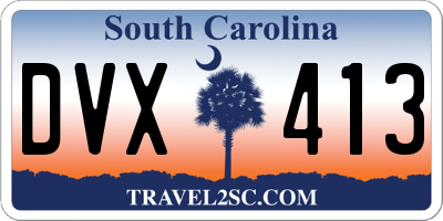SC license plate DVX413