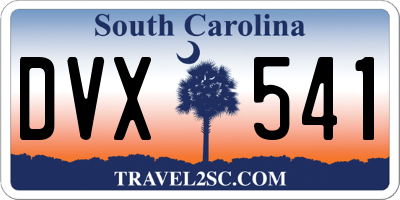 SC license plate DVX541