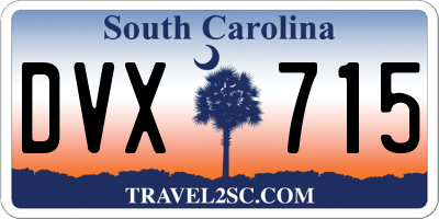 SC license plate DVX715