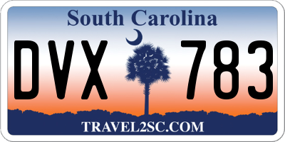 SC license plate DVX783