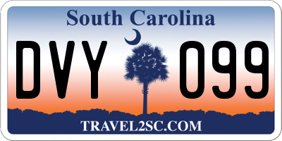 SC license plate DVY099