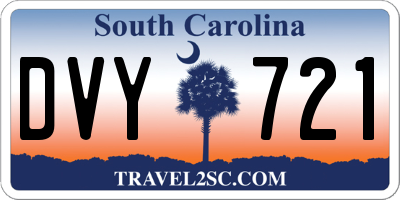 SC license plate DVY721
