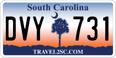 SC license plate DVY731