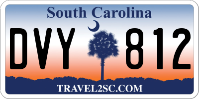 SC license plate DVY812