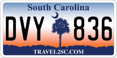 SC license plate DVY836
