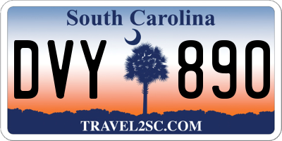 SC license plate DVY890