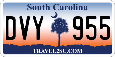 SC license plate DVY955