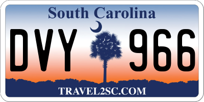 SC license plate DVY966